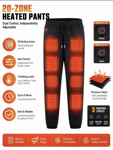 Heated pants 12v waterproof - heated,